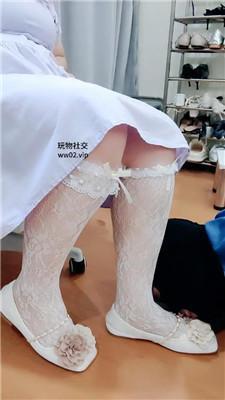 【拽拽】藤条威胁哥哥舔镂空白网袜 JS241001-8