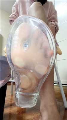 【姜琦琦】透明人字拖口水裸足    260417-28