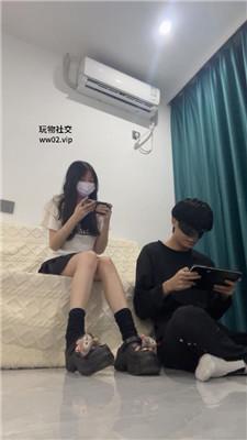 【甜恬】素人S拖鞋黑棉袜jio玩虐奶狗 bf49944