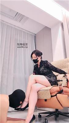 【冷颜】挑高跟诱惑/裸足狂舔/深喉 JS241214-5