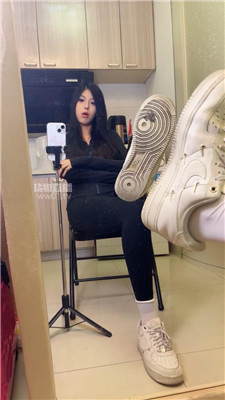 【小懿】脏空军瑜伽裤白袜压炸    251014-36