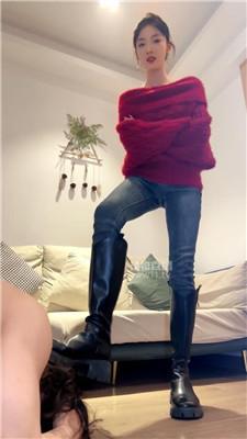 【千千】长靴捂白袜气味辱 bf60714